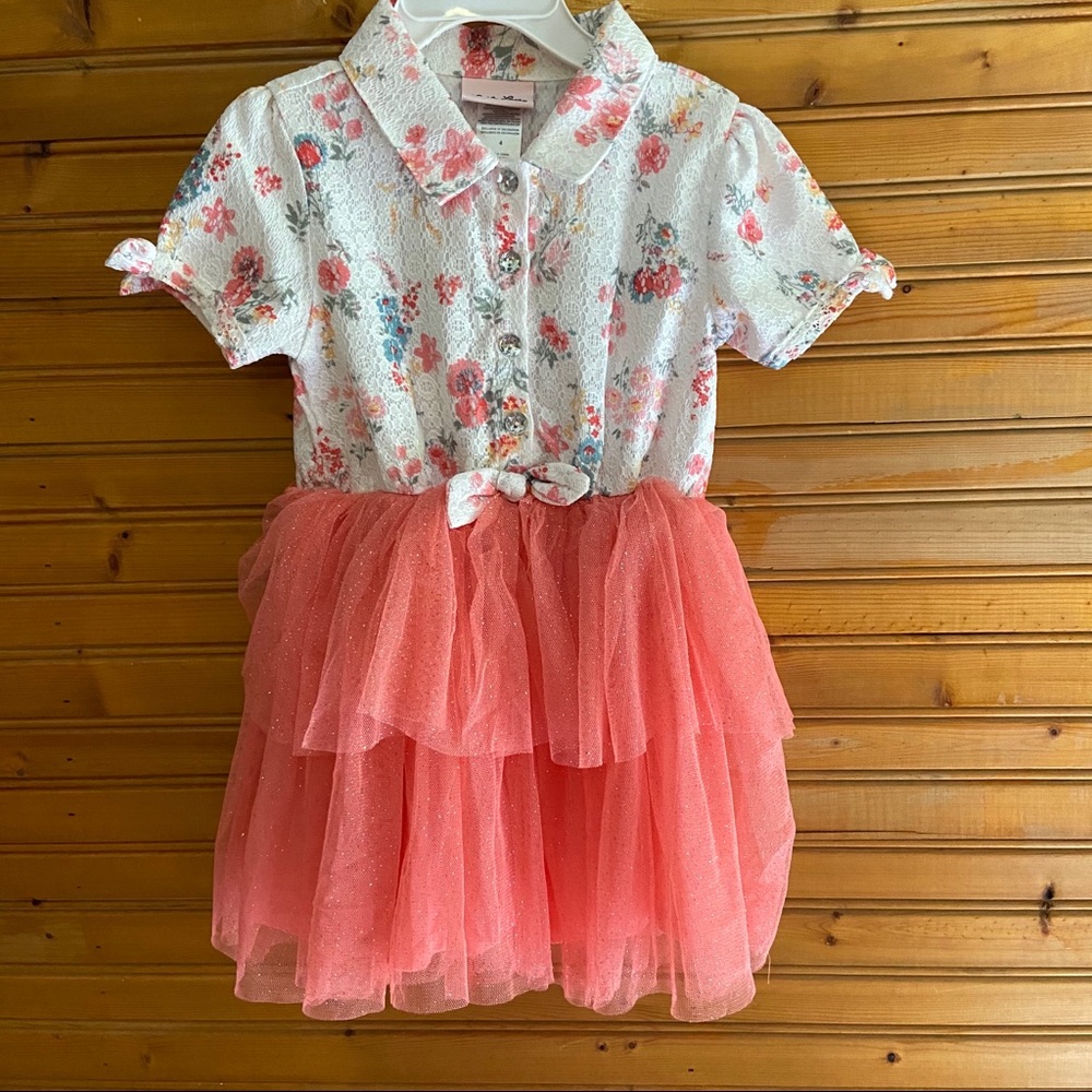 Little Lass Sparkle Ruffle Dress